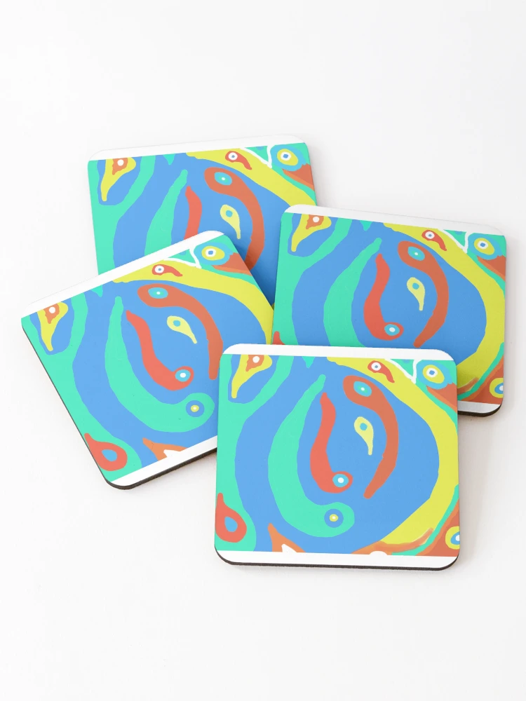 Thumbnail 1 of 5, Coasters (Set of 4), Abstract pattern 6 designed and sold by Rene-Martin.
