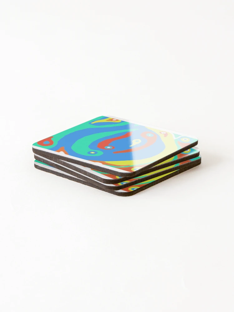 Thumbnail 4 of 5, Coasters (Set of 4), Abstract pattern 6 designed and sold by Rene-Martin.