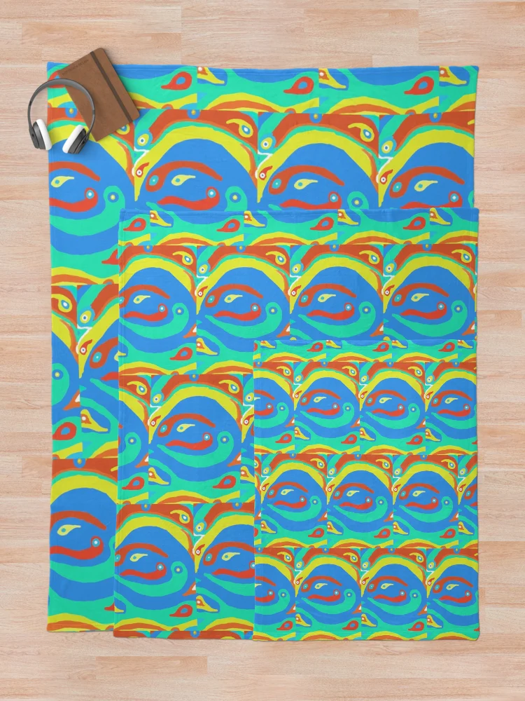 Thumbnail 5 of 6, Throw Blanket, Abstract pattern 6 designed and sold by Rene-Martin.