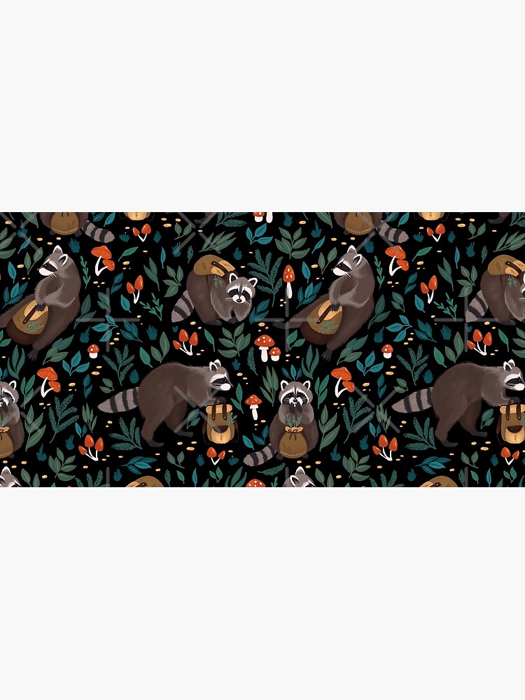 Aperçu 5 sur 5. Tapis de souris avec l'œuvre Ratons laveurs créée et vendue par Elenanaylor.