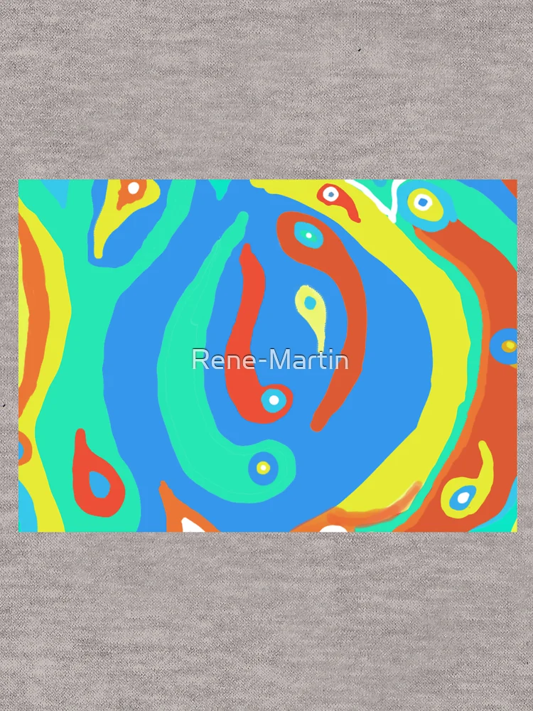 Thumbnail 6 of 6, Zipped Hoodie, Abstract pattern 6 designed and sold by Rene-Martin.