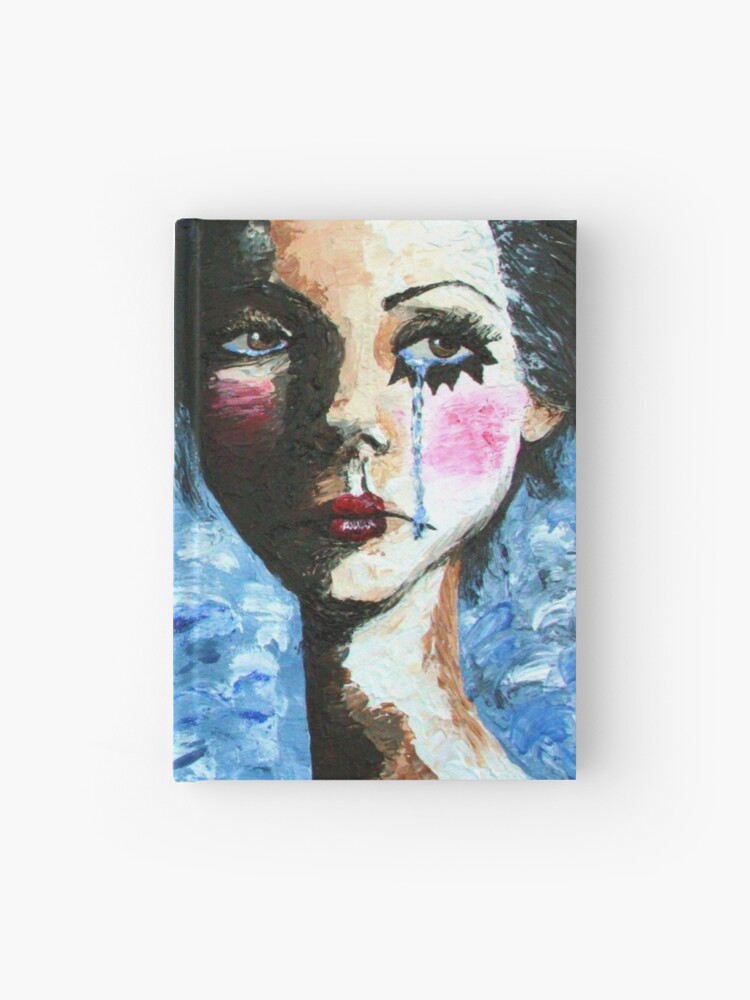 Clown Triste Sad Clown Girl Hardcover Journal By Crismotta Redbubble