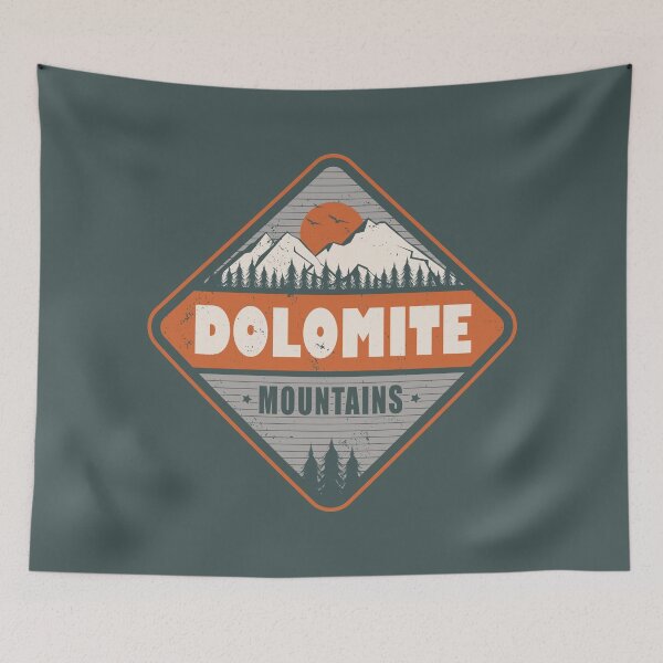 Item preview, Dolomite Mountains Italy Vintage Hiking Design designed and sold by CynthiaGraphics.