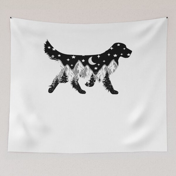 Item preview, golden retriever dog lover night mountain gift designed and sold by alaechamlal.