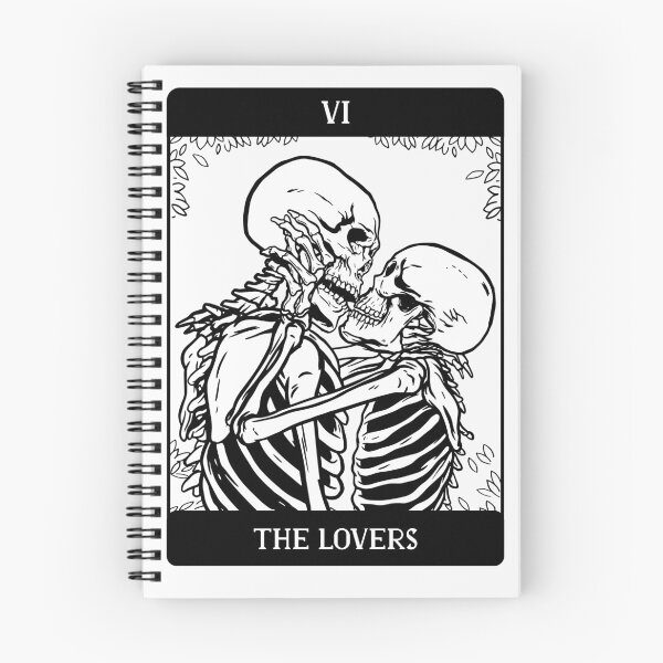 Item preview, The Lovers Tarot Card Occult Gothic Skeleton Halloween Skull designed and sold by Kribis.