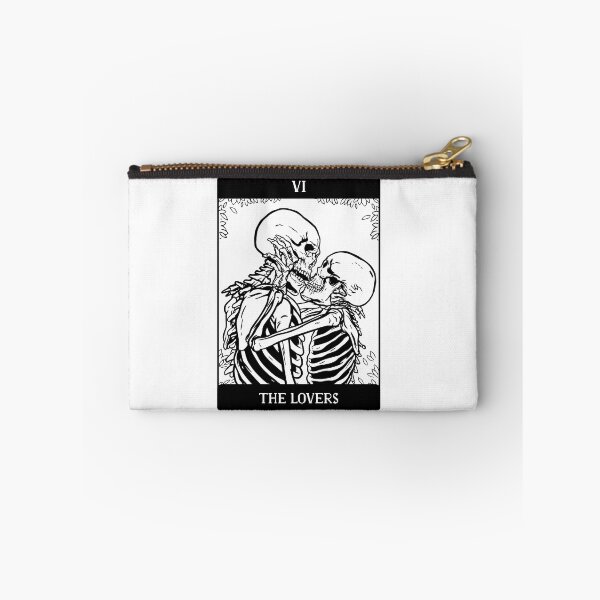 Item preview, The Lovers Tarot Card Occult Gothic Skeleton Halloween Skull designed and sold by Kribis.