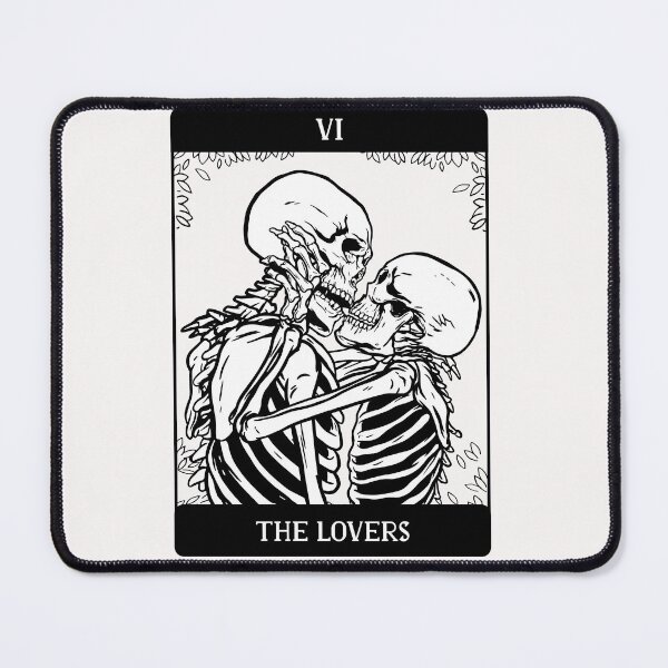 Item preview, The Lovers Tarot Card Occult Gothic Skeleton Halloween Skull designed and sold by Kribis.