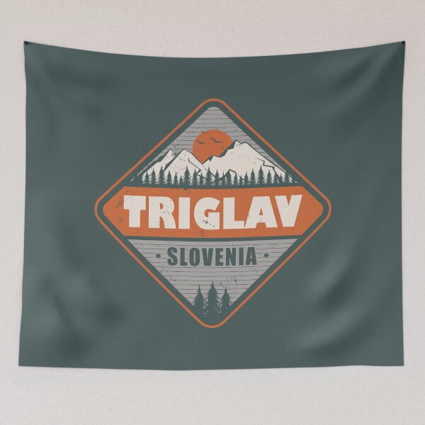 Item preview, Triglav Slovenia Slovenian Alps Vintage Hiking Design designed and sold by CynthiaGraphics.