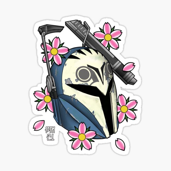 Vista previa del artículo con la obra «Casco Bo Katan», diseñado y vendido por ArtByPawly.