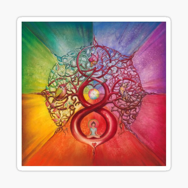 "Heart of Infinity" - Mandala of Wealth and Balance Sticker