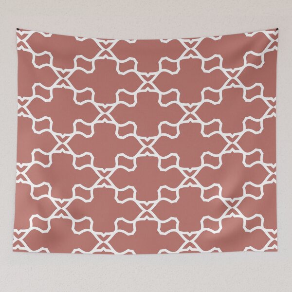 Artikelvorschau, Red and White Ornamental Shape Pattern 3 Pairs Benjamin Moore 2022 Trending Color Wild Flower 2090-40 - Colour Trends - Hue - Shade entworfen und verkauft von ColorOfTheYears.