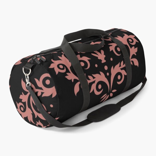 Artikelvorschau, Red and Black Simple Damask Scroll Pattern Pairs Benjamin Moore 2022 Trending Color Wild Flower 2090-40 - Colour Trends - Hue - Shade entworfen und verkauft von ColorOfTheYears.