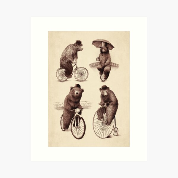 Item preview, Bears on Bicycles designed and sold by opifan.