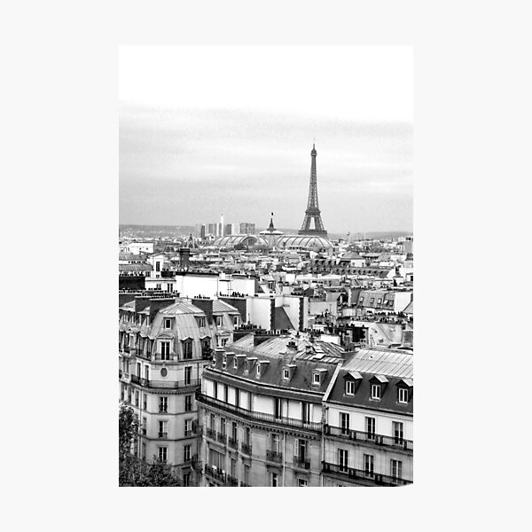 Paris rooftops and Eiffel Tower Photographic Print