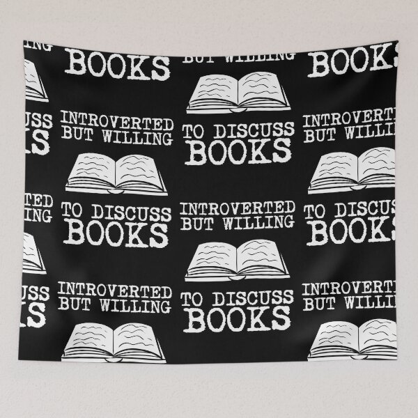Item preview, Introverted But Willing To Discuss Books designed and sold by SportyDogShop.
