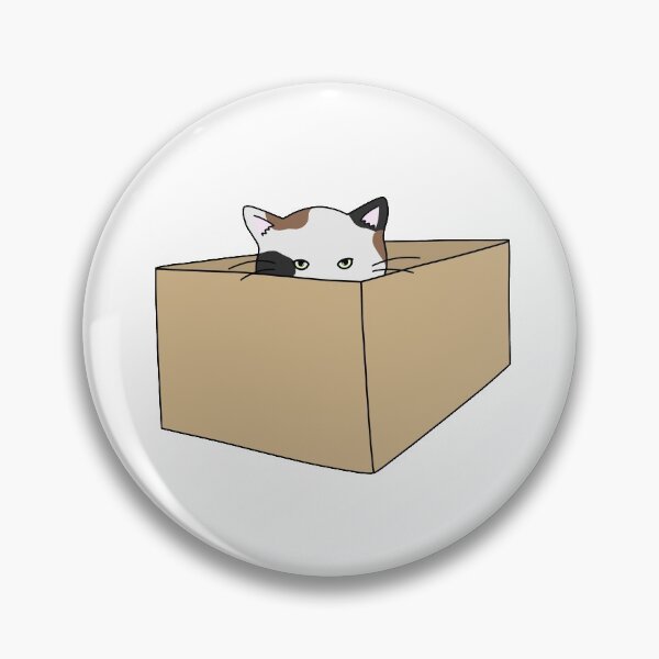 Item preview, Cat Hiding in Box  designed and sold by StickerHome.