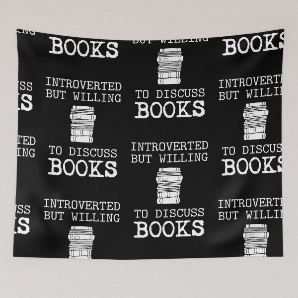Item preview, Introverted But Willing To Discuss Books designed and sold by SportyDogShop.