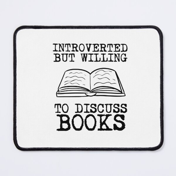 Item preview, Introverted But Willing To Discuss Books designed and sold by SportyDogShop.