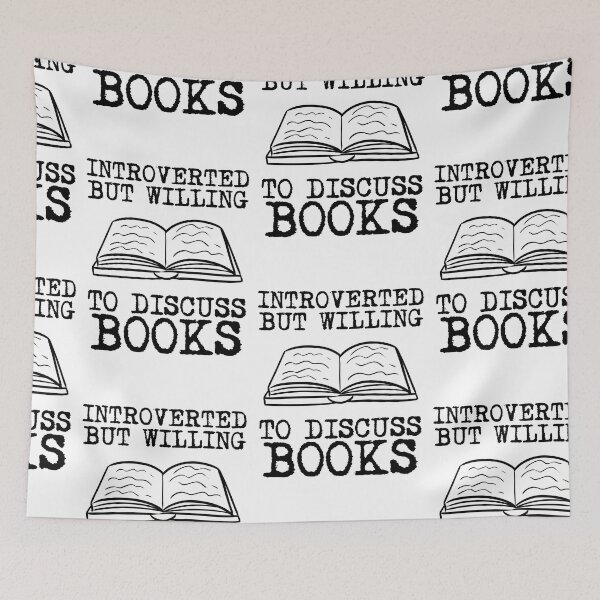 Item preview, Introverted But Willing To Discuss Books designed and sold by SportyDogShop.