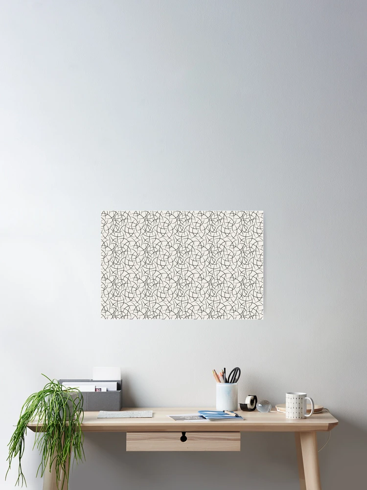 Thumbnail 2 von 3, Poster, Cream and Black Abstract Crescent Shape Pattern Pairs Benjamin Moore 2022 Trending Color Steam AF-15 - Colour Trends - Hue - Shade designt und verkauft von ColorOfTheYears.