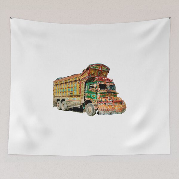 Aperçu de l'œuvre camion pakistanais Art Unique créée et vendue par KnitNknot.
