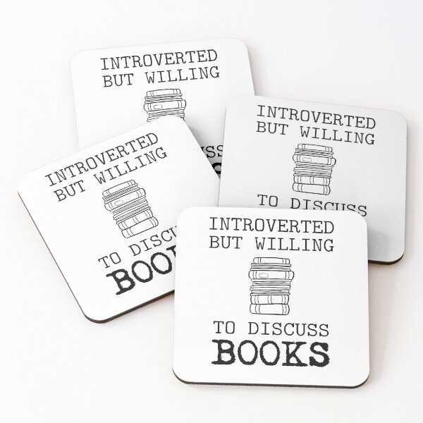 Item preview, Introverted But Willing To Discuss Books designed and sold by SportyDogShop.