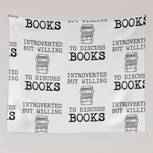 Item preview, Introverted But Willing To Discuss Books designed and sold by SportyDogShop.