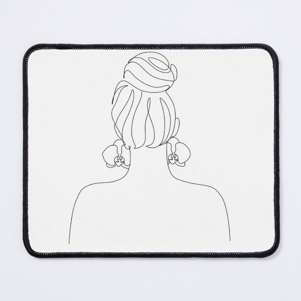 Item preview, Line Art Woman with Earrings designed and sold by Dollfacedesign.