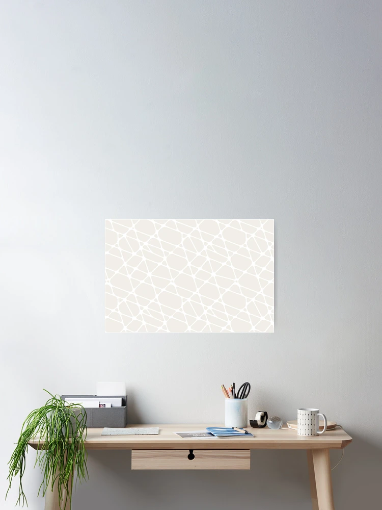 Thumbnail 2 von 3, Poster, Cream and White Abstract Mosaic Pattern 2 Pairs Benjamin Moore 2022 Trending Color Steam AF-15 - Colour Trends - Hue - Shade designt und verkauft von ColorOfTheYears.