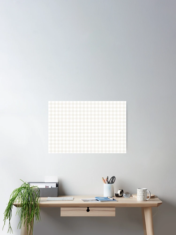 Thumbnail 2 von 3, Poster, Cream and White Buffalo Plaid Checkerboard Pattern Pairs Benjamin Moore 2022 Trending Color Steam AF-15 - Colour Trends - Hue - Shade designt und verkauft von ColorOfTheYears.