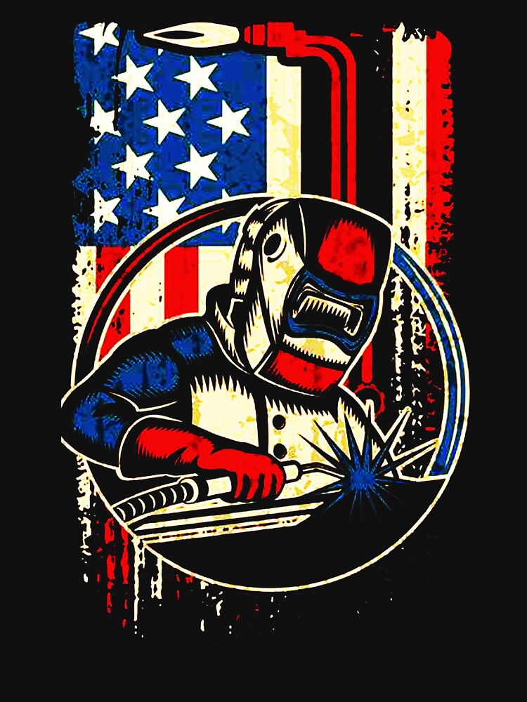 “Weld Vintage American Flag Welding” T-shirt by crackdesign11 | Redbubble