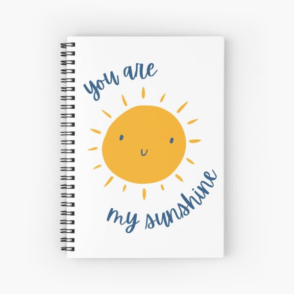 Orange and Navy You Are My Sunshine Gift Spiral Notebook