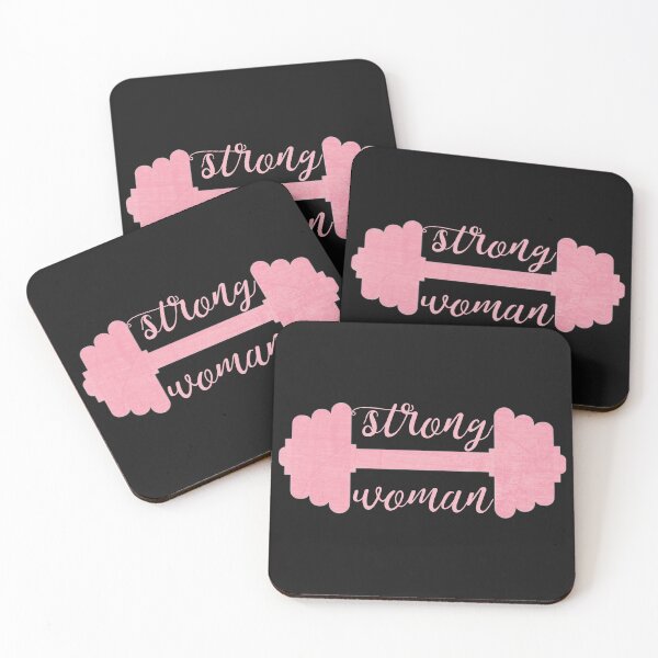 Item preview, Strong Woman Dumbbell Barbell Gym Weights Pink designed and sold by DesignsofNote.