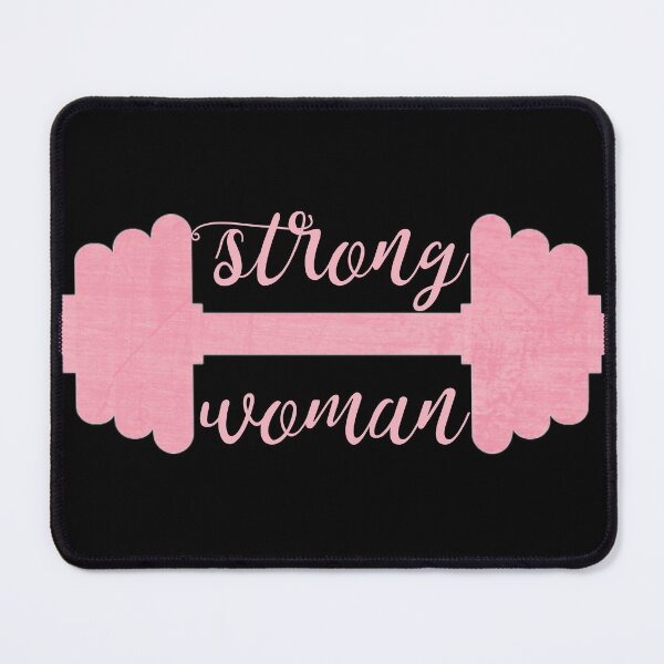 Aperçu de l'œuvre Femme Forte Haltère Barbell Gym Poids Rose créée et vendue par DesignsofNote.