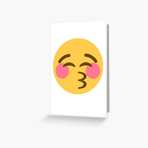 Tarjetas De Felicitacion Emoji Beso Redbubble