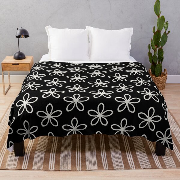 Item preview, Cream and Black Minimal Flower Pattern Pairs Benjamin Moore 2022 Trending Color Steam AF-15 - Colour Trends - Hue - Shade designed and sold by ColorOfTheYears.