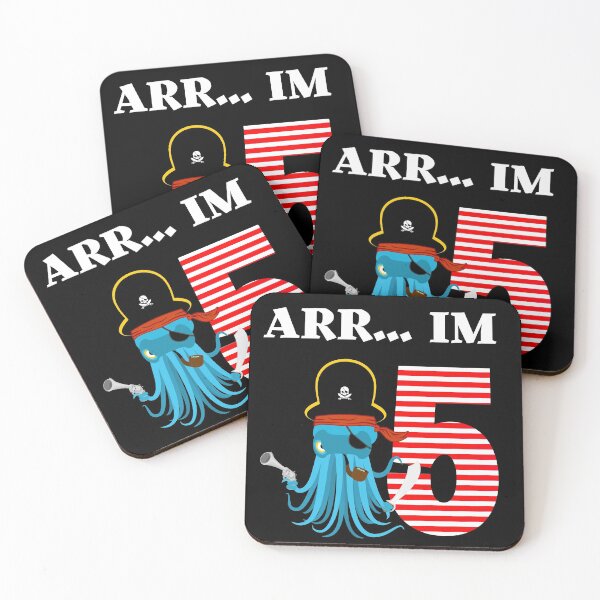 Item preview, ARR Im 5 Pirate Octopus Birthday Party Family Themed Party designed and sold by Vibbin4Life33.