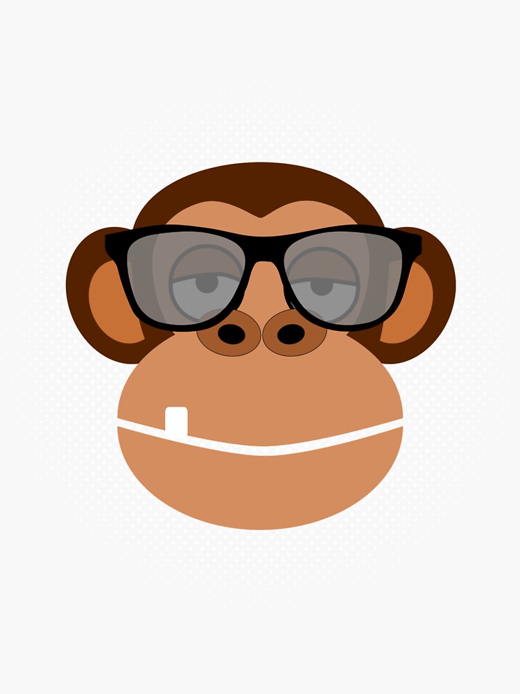 Smart Monkey Sticker for Sale by The Stoic Sigma
