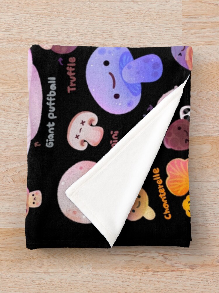Alternate view of Mushroom - name Throw Blanket