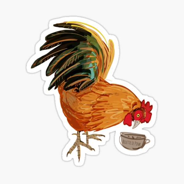 Friends not food Golden Rooster Sticker