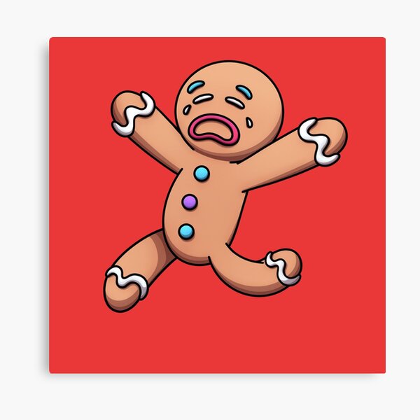 Crying Scared Running Gingerbread Man Cartoon Crying Scared Running Gingerbread Man Cartoon