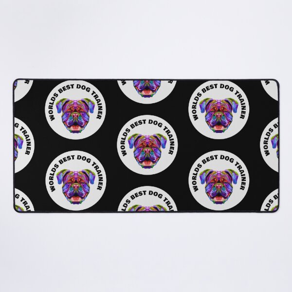 Item preview, Worlds Best Dog Trainer - British Bulldog - Rainbow K9 - Black on White designed and sold by NoMatterLab.