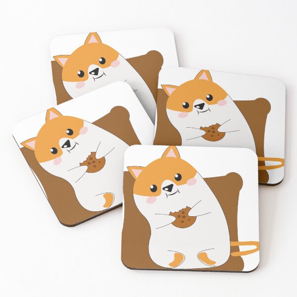 Item preview, The cat sits on the pillow and eats cookies designed and sold by Ingahaliullina.