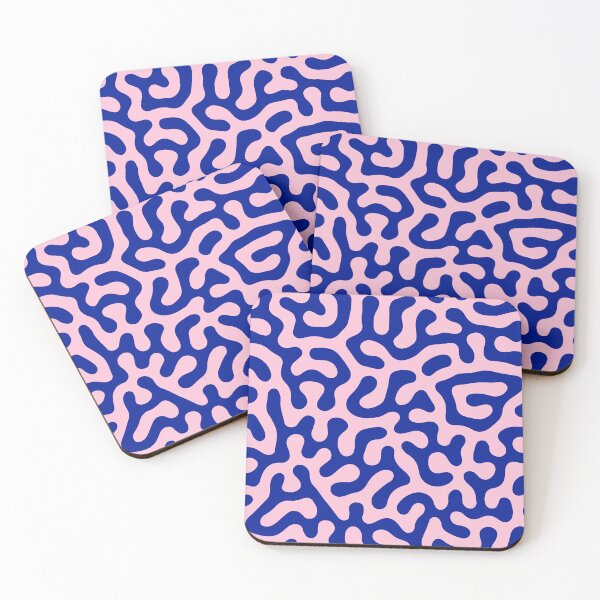 Item preview, Indigo Blue and Pink Coral Reef Abstract Pattern Design designed and sold by patternsoup.
