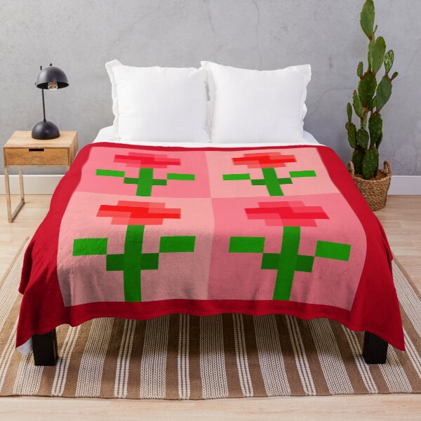 Item preview, Red Pixel Marigold Flowers designed and sold by rin3d .