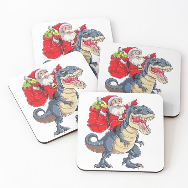 Item preview, Funny Santa Riding T Rex Dinosaur - Christmas Santa Claus Pattern designed and sold by AR Studios.