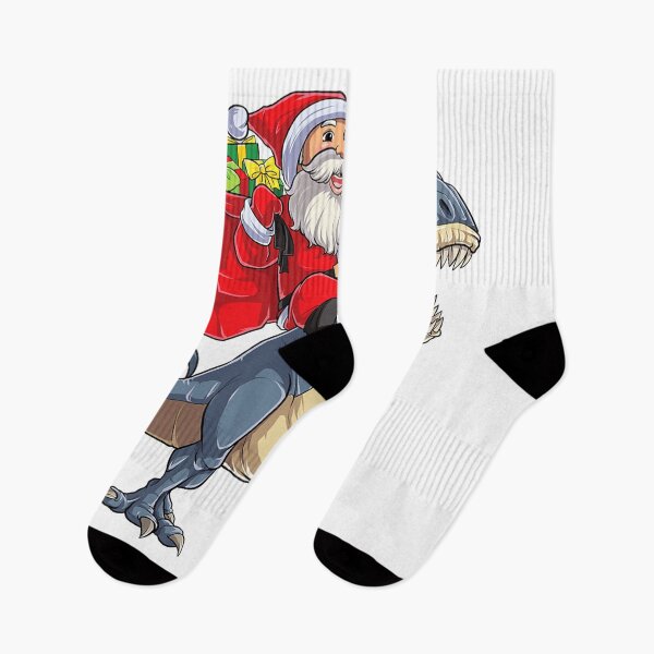 Item preview, Funny Santa Riding T Rex Dinosaur - Christmas Santa Claus Pattern designed and sold by AR Studios.