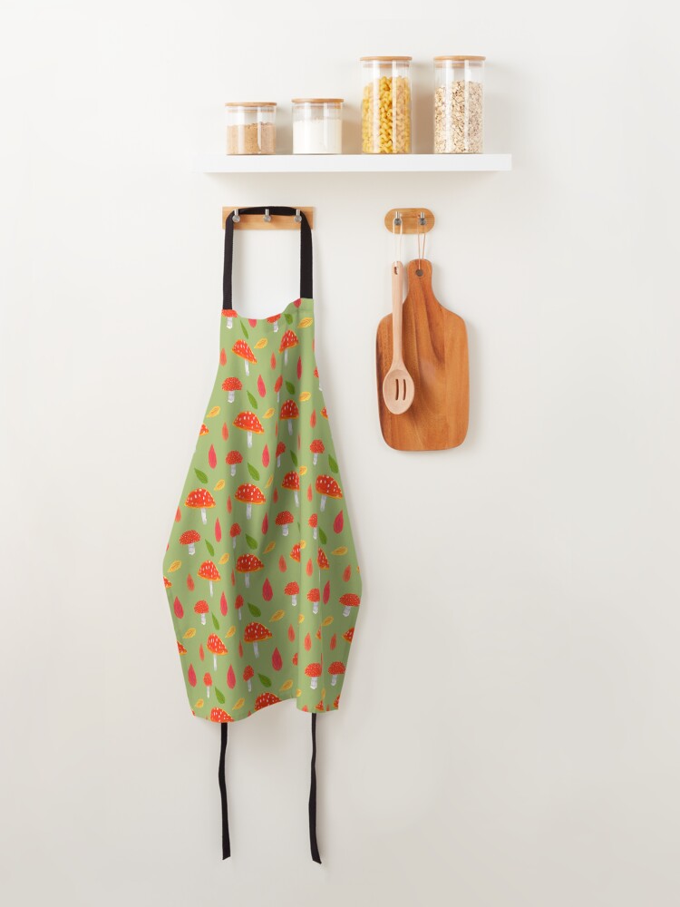 Alternate view of Cute Mushrooms and Toadstools Pattern Apron