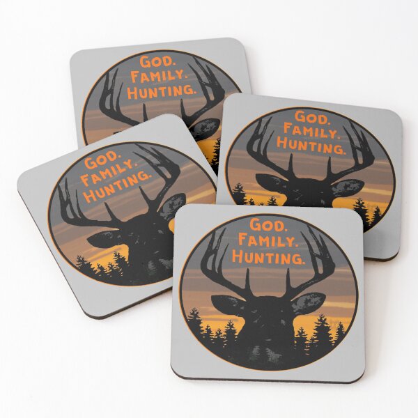 Item preview, Retro Deer Hunting Design, God Family Hunting designed and sold by LifeCrush.