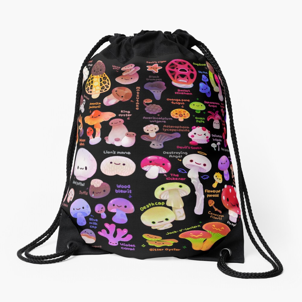 Mushroom - name Drawstring Bag